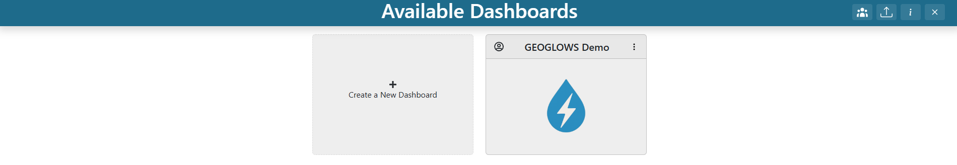 New dashboard card on the landing page