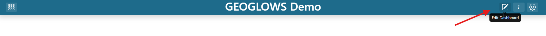 Edit icon in the dashboard toolbar