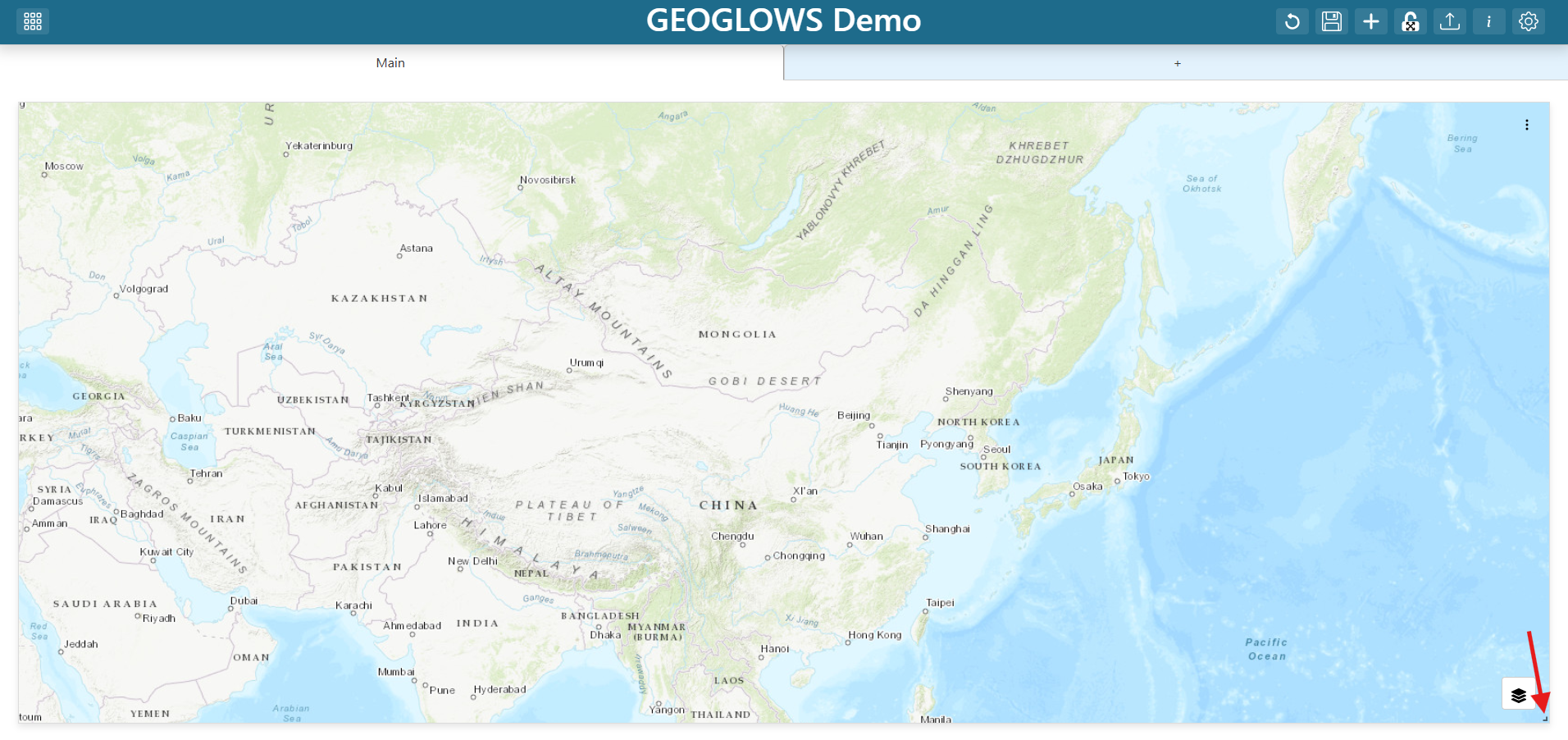 Map grid item resized to fill the dashboard