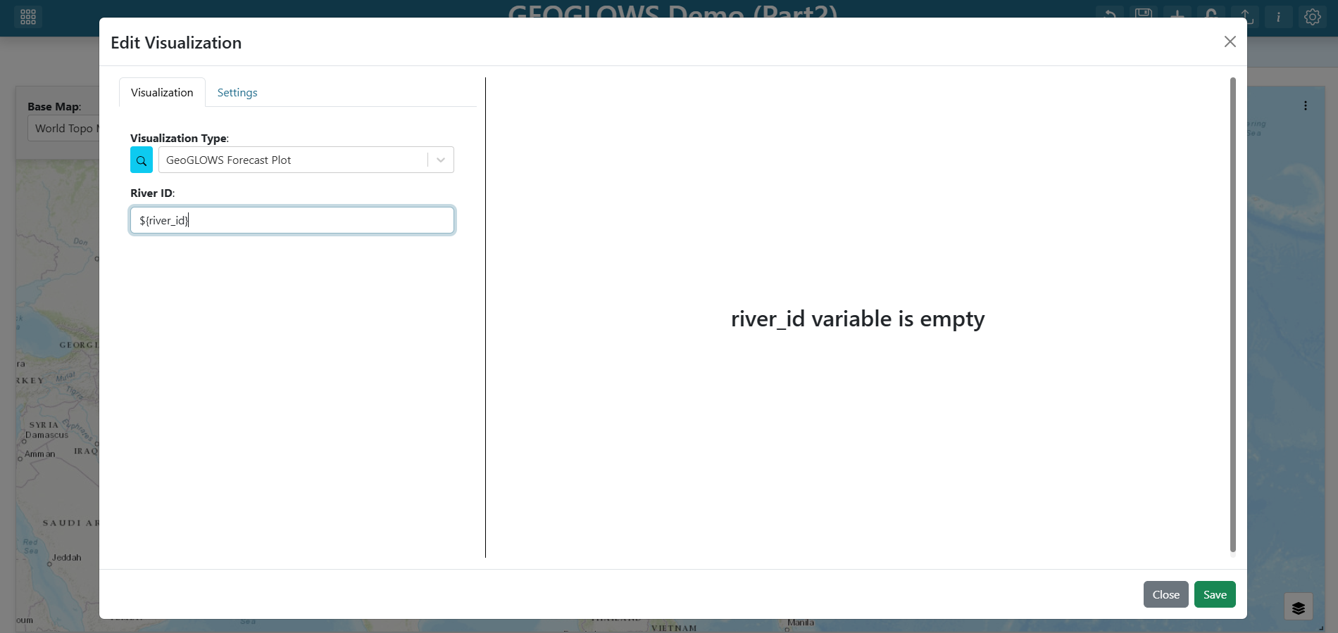 Configuring the GeoGLOWS Forecast Plot