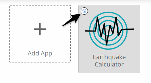 App settings icon in app library