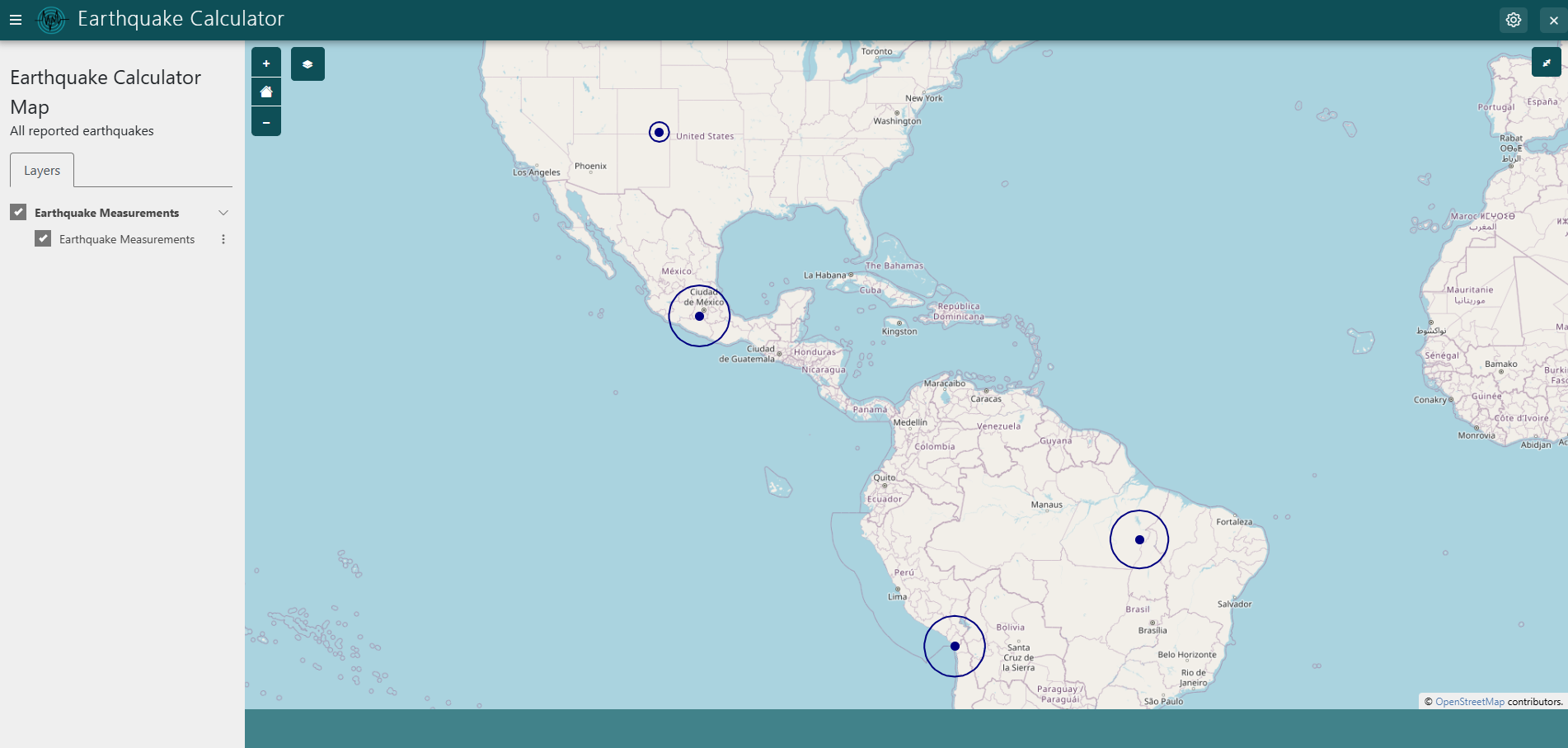 Earthquakes Rendering on MapLayout Map
